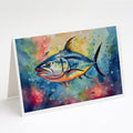 Yellowfin Tuna Greeting Cards Pack of 8 Blank Cards with Envelopes Whimsical A7 Size 5x7