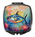 Yellowfin Tuna Compact Mirror Decorative Travel Makeup Mirror for Women Girls Gifts Pocket Makeup Mirror Folding Handheld
