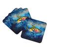Yellowfin Tuna Foam Coasters Set of 4 Cup Coasters for Indoor Outdoor, Tabletop Protection, Anti Slip, Mouse pad Material