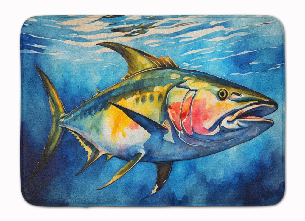 Yellowfin Tuna Memory Foam Kitchen Mat Machine Washable Anti-Fatigue Cushion Comfort Bath or Kitchen Rug