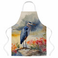 Blue Heron Apron Cooking Kitchen Server Baking Crafts Gardening for Adult Women Men, Unisex, Large, Multicolor