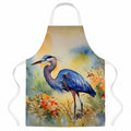 Blue Heron Apron Cooking Kitchen Server Baking Crafts Gardening for Adult Women Men, Unisex, Large, Multicolor