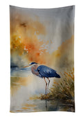Blue Heron Kitchen Towel Velour Plush Front and Cotton Loop Back Machine Washable