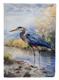 Blue Heron House Flag 28x40 Porch Sleeve Pole Decorative Outside Yard Banner Artwork Wall Hanging, Polyester