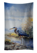 Blue Heron Kitchen Towel Velour Plush Front and Cotton Loop Back Machine Washable