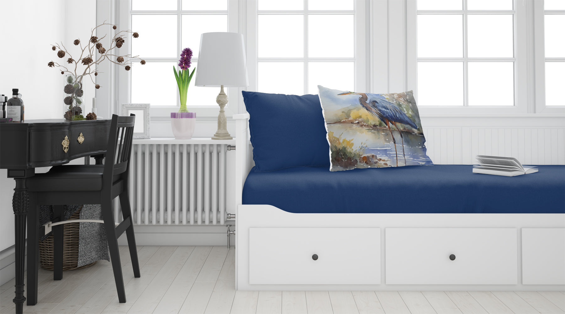 Blue Heron Standard Pillowcase Lightweight Super Soft Easy Care Decorative Artwork Pillowcase, Standard