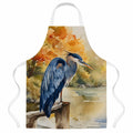 Blue Heron Apron Cooking Kitchen Server Baking Crafts Gardening for Adult Women Men, Unisex, Large, Multicolor