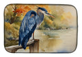Blue Heron Dish Drying Mat Absorbent Dish Drying Mat Pad for Kitchen Counter Dish Drainer Mat for Countertop, 14 x 21", Multicolor