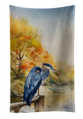 Blue Heron Kitchen Towel Velour Plush Front and Cotton Loop Back Machine Washable