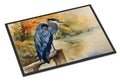 Blue Heron Doormat Indoor Outdoor 18H X 27W Front Door Mat Rugs for Entryway, Non Slip Washable