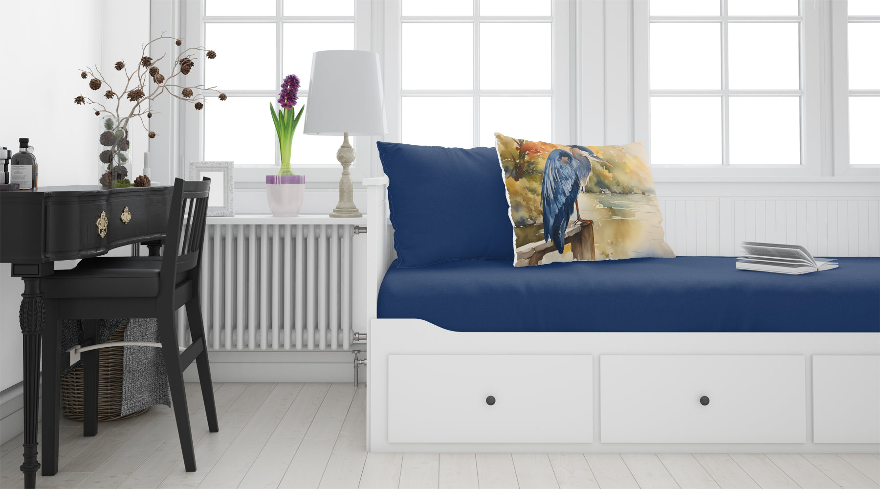 Blue Heron Standard Pillowcase Lightweight Super Soft Easy Care Decorative Artwork Pillowcase, Standard