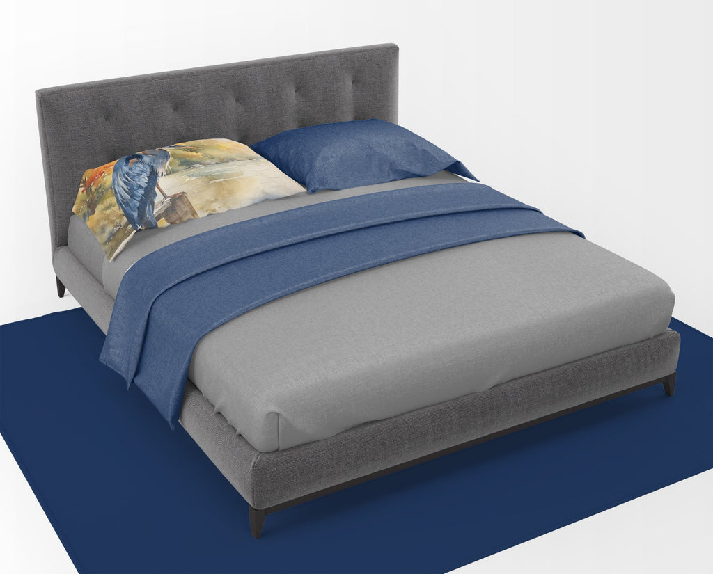 Blue Heron Standard Pillowcase Lightweight Super Soft Easy Care Decorative Artwork Pillowcase, Standard