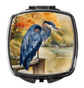 Blue Heron Compact Mirror Decorative Travel Makeup Mirror for Women Girls Gifts Pocket Makeup Mirror Folding Handheld