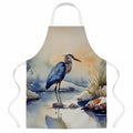 Blue Heron Apron Cooking Kitchen Server Baking Crafts Gardening for Adult Women Men, Unisex, Large, Multicolor