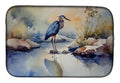 Blue Heron Dish Drying Mat Absorbent Dish Drying Mat Pad for Kitchen Counter Dish Drainer Mat for Countertop, 14 x 21", Multicolor