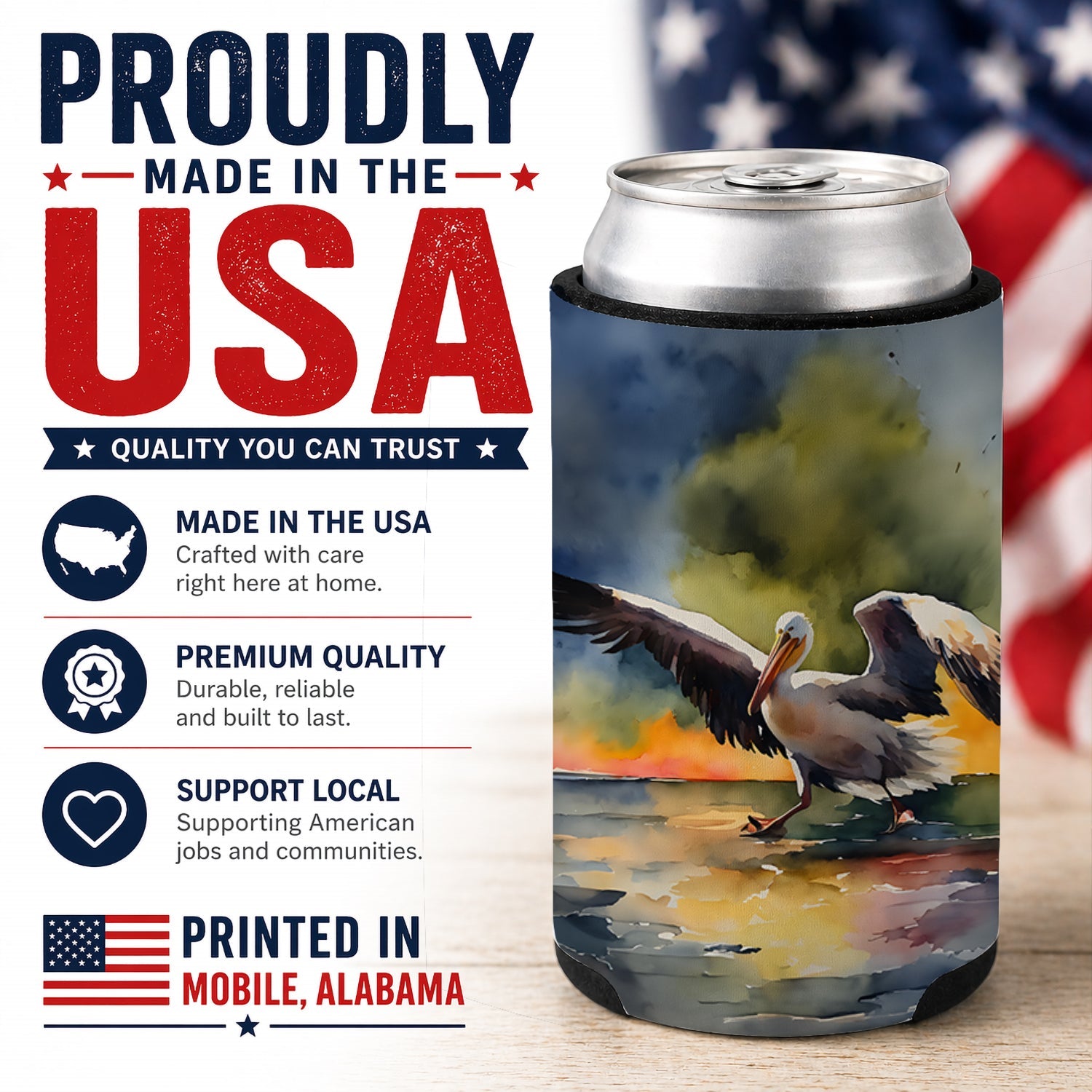 Pelican Can or Bottle Hugger Cooler Sleeve for Standard 12 oz Cans, Insulated Foam Beer & Soda Can Hugger Reusable
