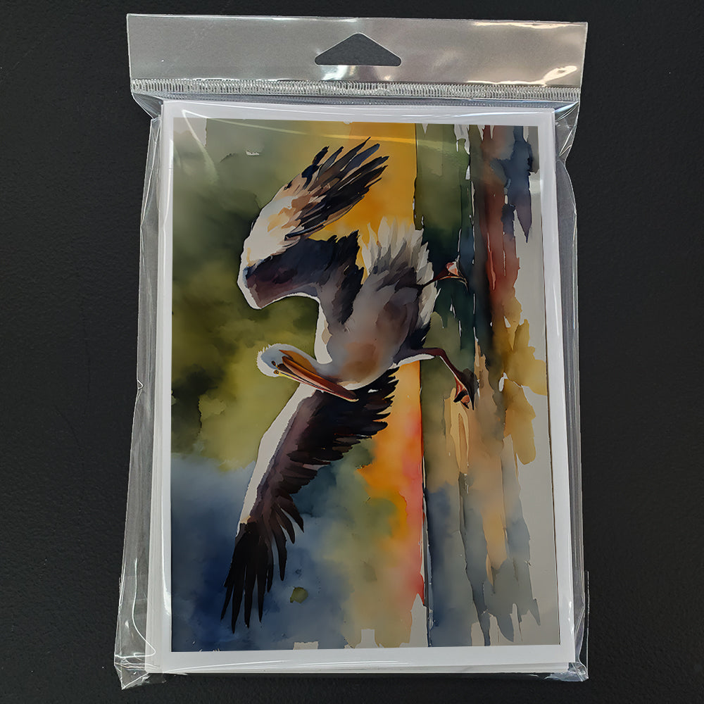 Pelican Greeting Cards Pack of 8 Blank Cards with Envelopes Whimsical A7 Size 5x7
