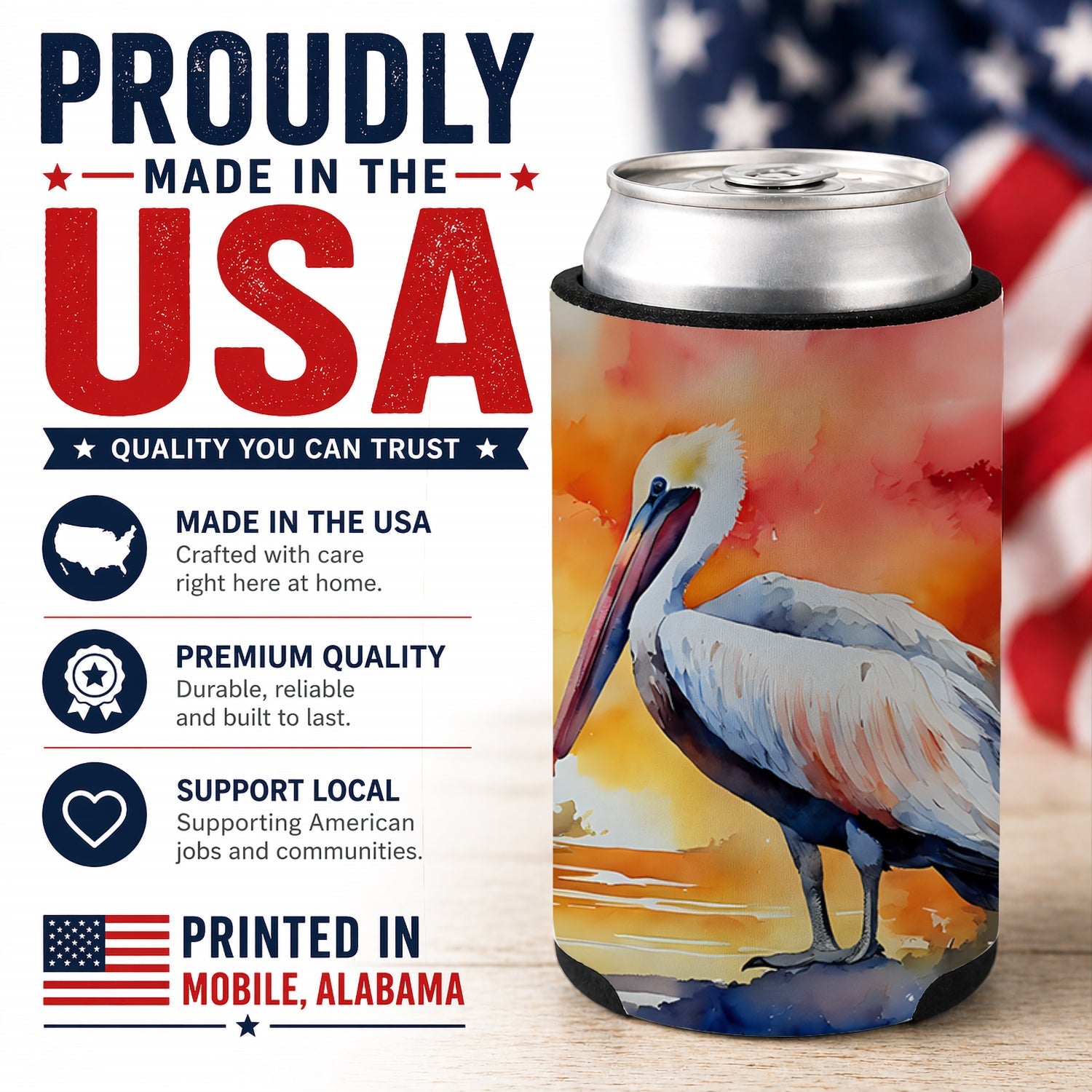 Pelican Can or Bottle Hugger Cooler Sleeve for Standard 12 oz Cans, Insulated Foam Beer & Soda Can Hugger Reusable
