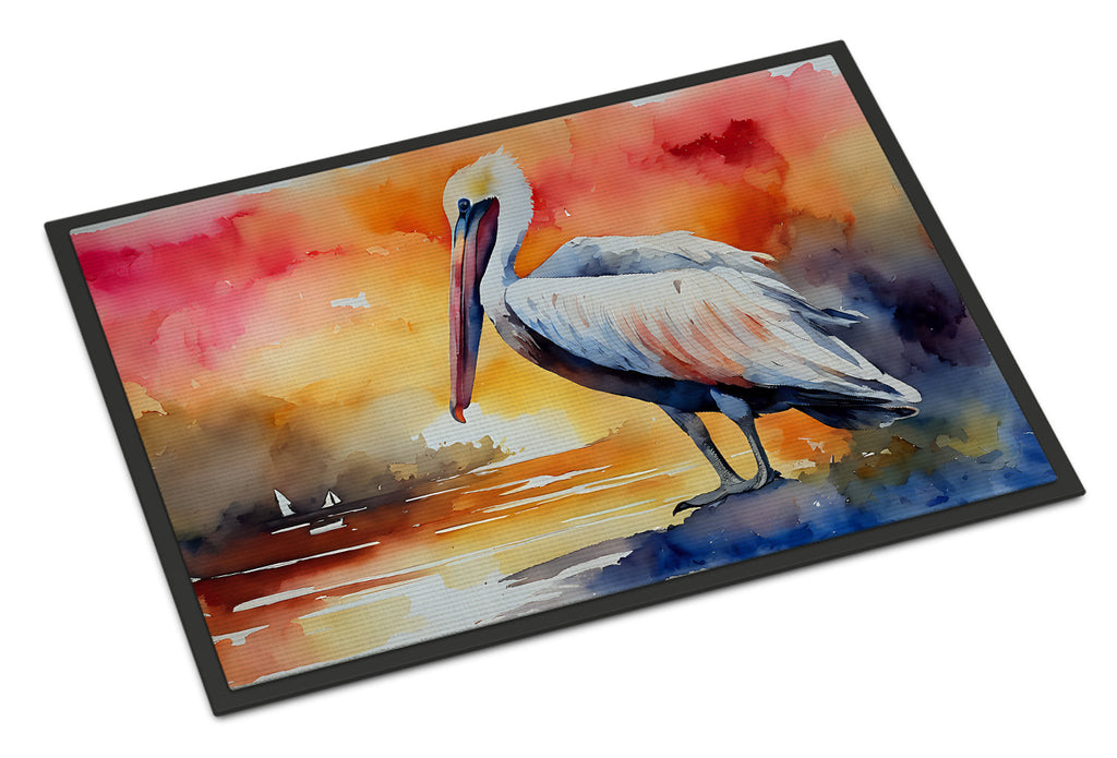 Pelican Doormat Indoor Outdoor 24H X 36W Front Door Mat Rugs for Entryway, Non Slip Washable Low Pile,
