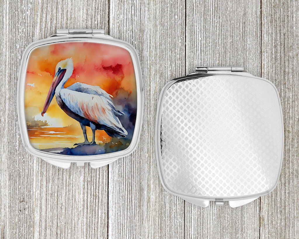 Pelican Compact Mirror Decorative Travel Makeup Mirror for Women Girls Gifts Pocket Makeup Mirror Folding Handheld