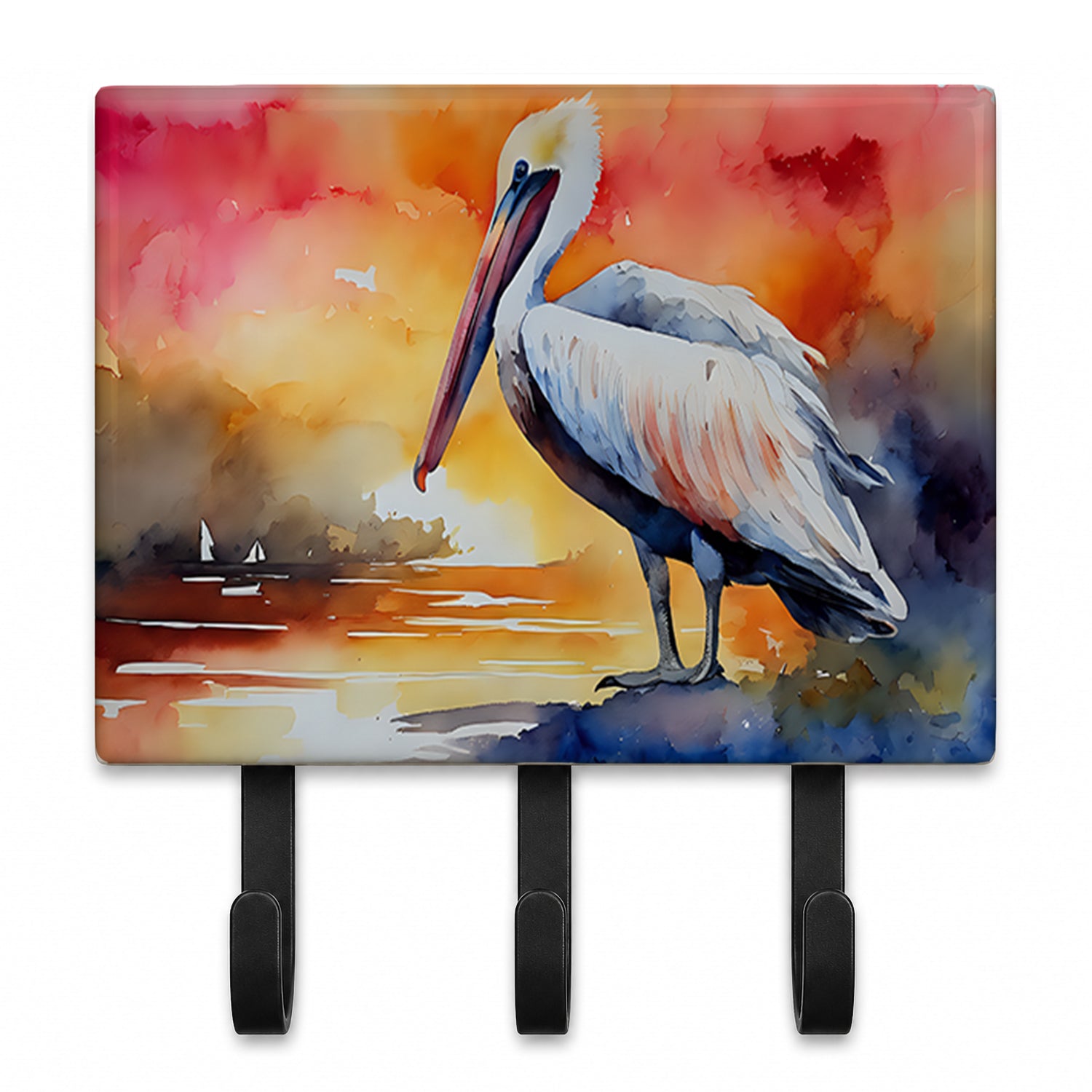 Pelican Leash or Key Holder Wall Hooks, Coat Rack Wall Mount, for Hanging Keys, Towels, Aprons, Leashes