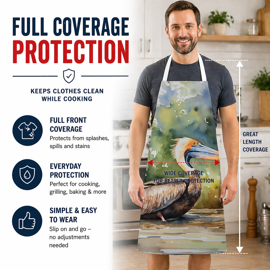 Pelican Apron Cooking Kitchen Server Baking Crafts Gardening for Adult Women Men, Unisex, Large, Multicolor