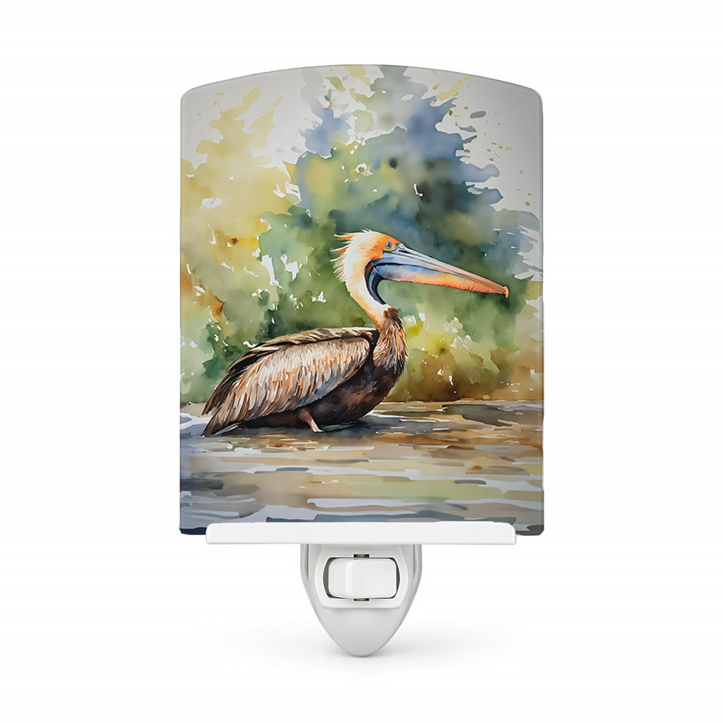 Pelican Ceramic Night Light Compact, UL-Certified, Ideal for Bedroom, Bathroom, Nursery, Hallway, Kitchen, 6x4x3, Multicolor