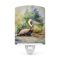 Pelican Ceramic Night Light Compact, UL-Certified, Ideal for Bedroom, Bathroom, Nursery, Hallway, Kitchen, 6x4x3, Multicolor