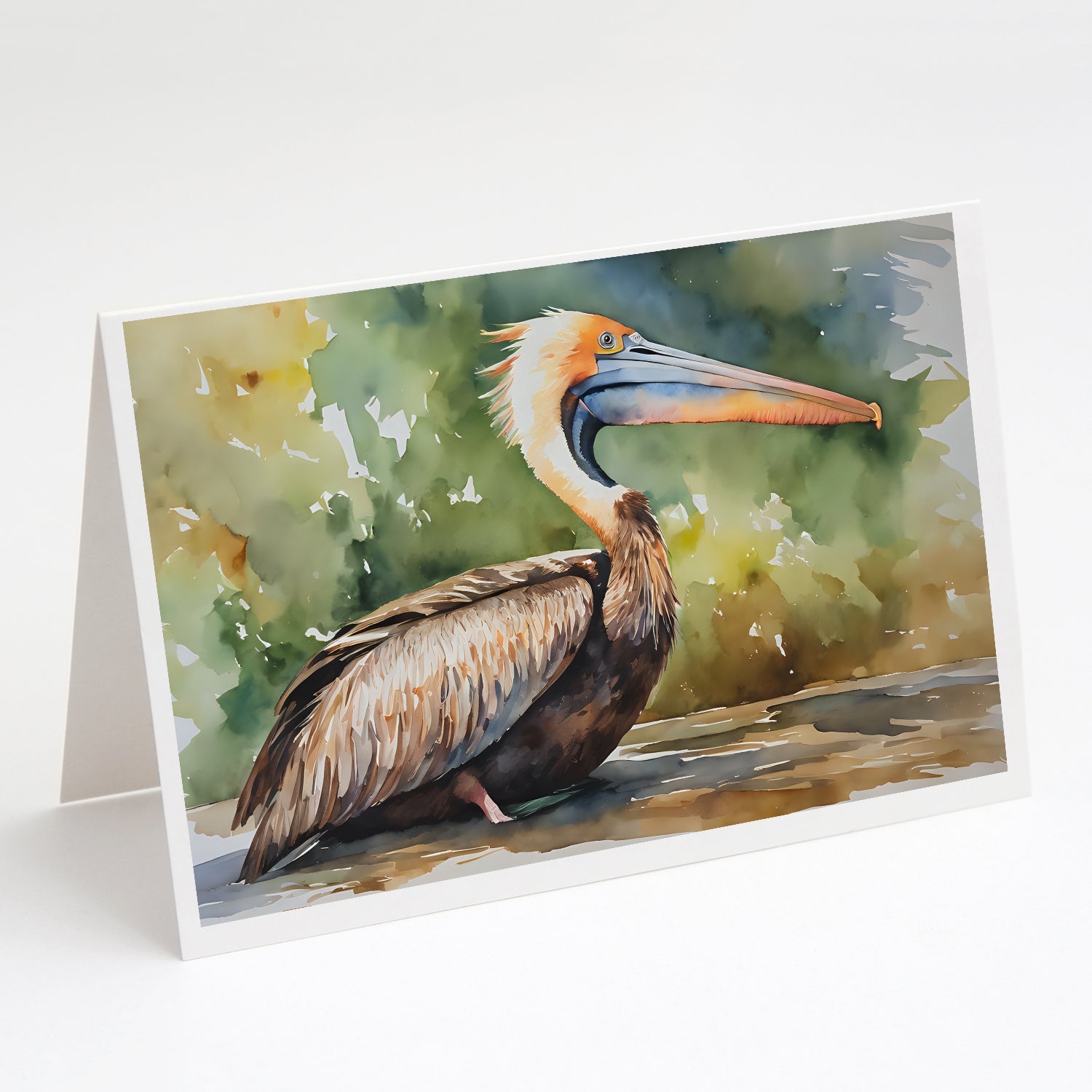 Pelican Greeting Cards Pack of 8 Blank Cards with Envelopes Whimsical A7 Size 5x7