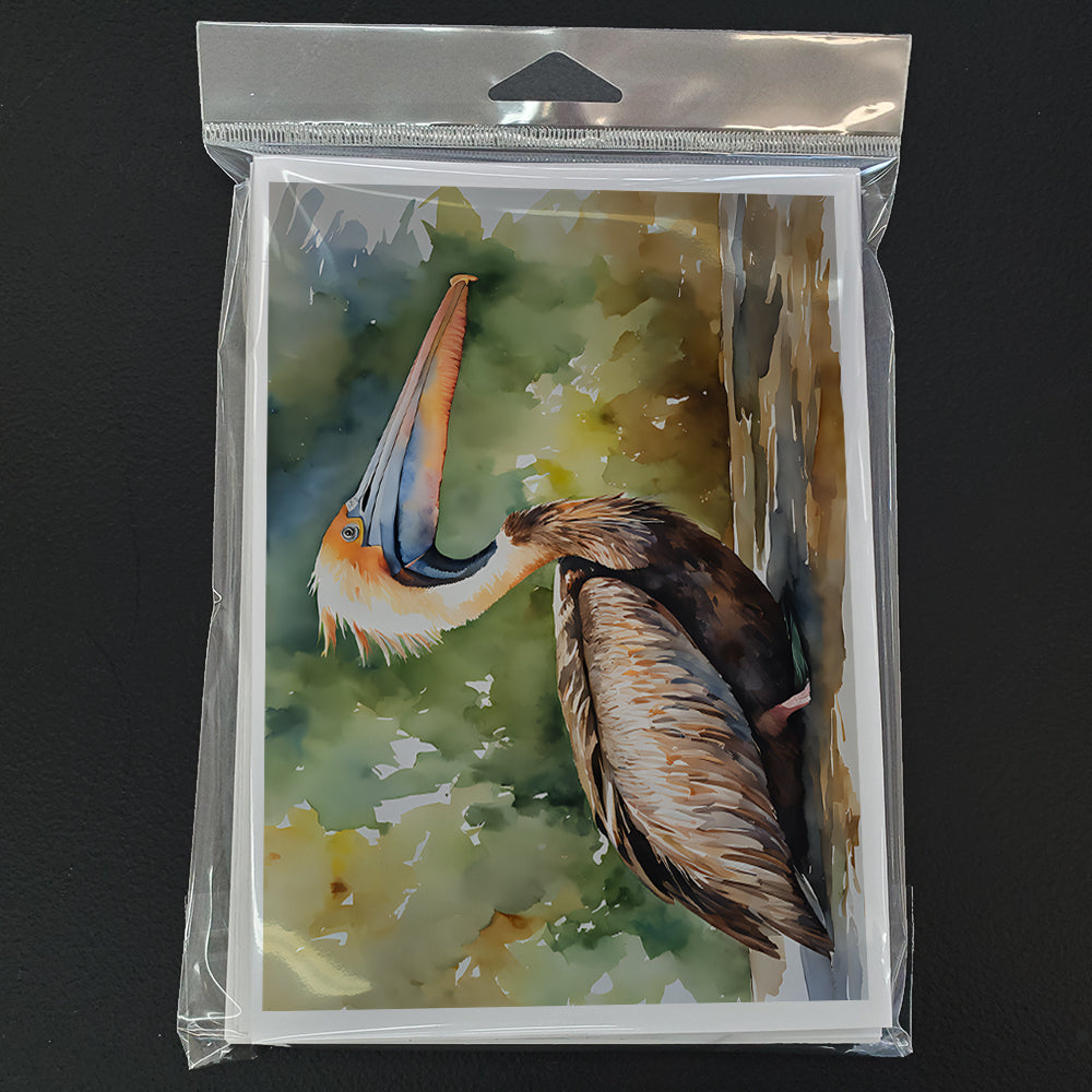 Pelican Greeting Cards Pack of 8 Blank Cards with Envelopes Whimsical A7 Size 5x7