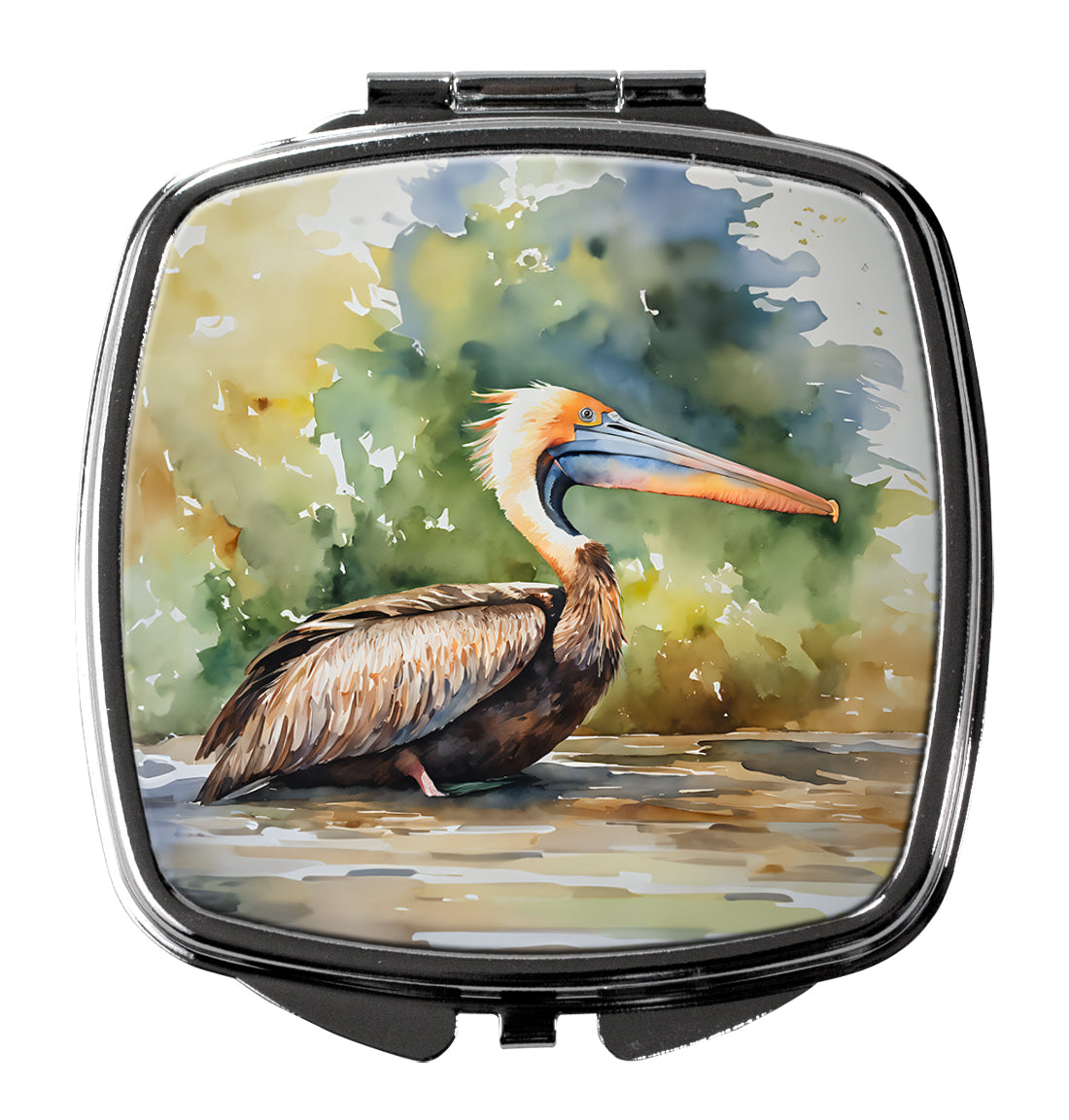 Pelican Compact Mirror Decorative Travel Makeup Mirror for Women Girls Gifts Pocket Makeup Mirror Folding Handheld