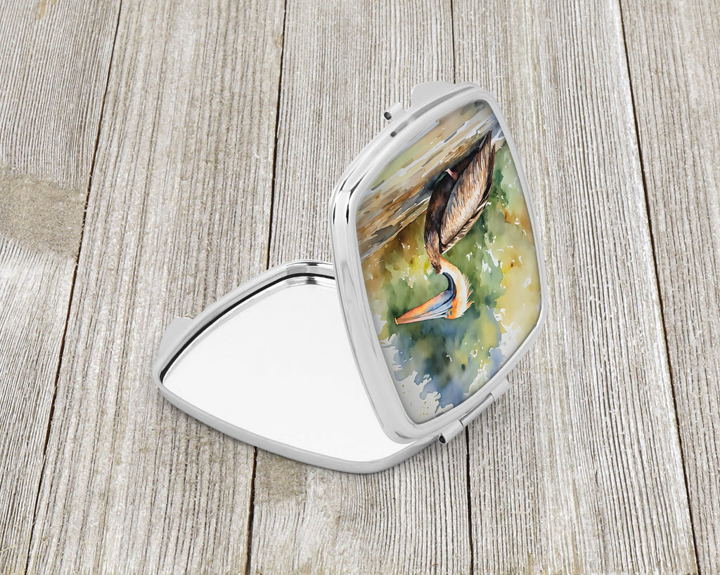 Pelican Compact Mirror Decorative Travel Makeup Mirror for Women Girls Gifts Pocket Makeup Mirror Folding Handheld