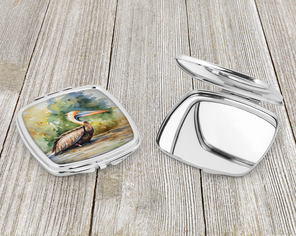 Pelican Compact Mirror Decorative Travel Makeup Mirror for Women Girls Gifts Pocket Makeup Mirror Folding Handheld