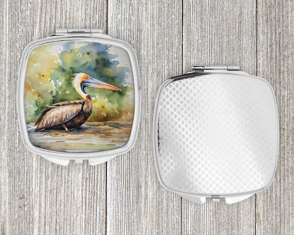 Pelican Compact Mirror Decorative Travel Makeup Mirror for Women Girls Gifts Pocket Makeup Mirror Folding Handheld