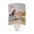 Pelican Ceramic Night Light Compact, UL-Certified, Ideal for Bedroom, Bathroom, Nursery, Hallway, Kitchen, 6x4x3, Multicolor