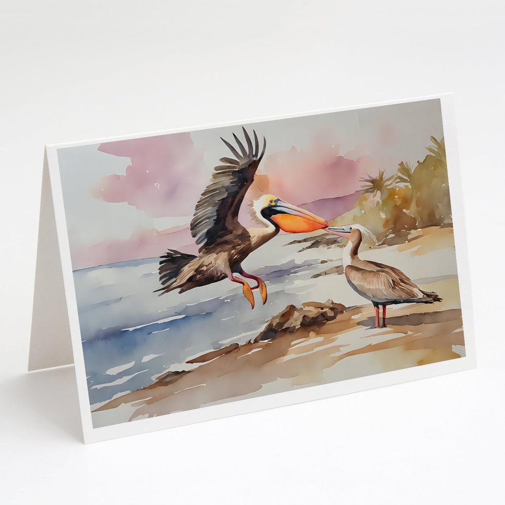 Pelican Greeting Cards Pack of 8 Blank Cards with Envelopes Whimsical A7 Size 5x7