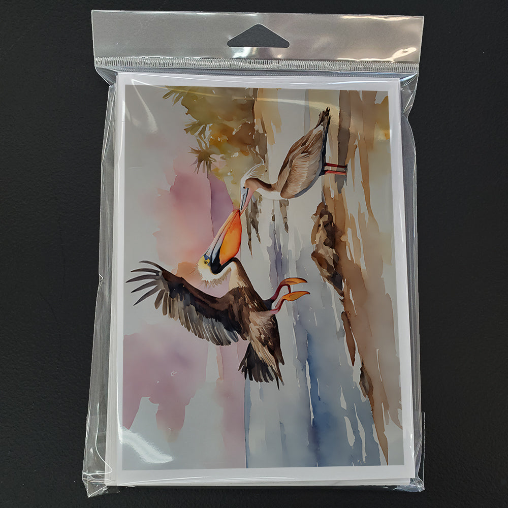 Pelican Greeting Cards Pack of 8 Blank Cards with Envelopes Whimsical A7 Size 5x7