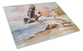 Pelican Cutting Board Tempered Glass Kitchen Cutting Surface, Heat Resistant Chopping, Non-Slip Feet, Food Prep & Serving