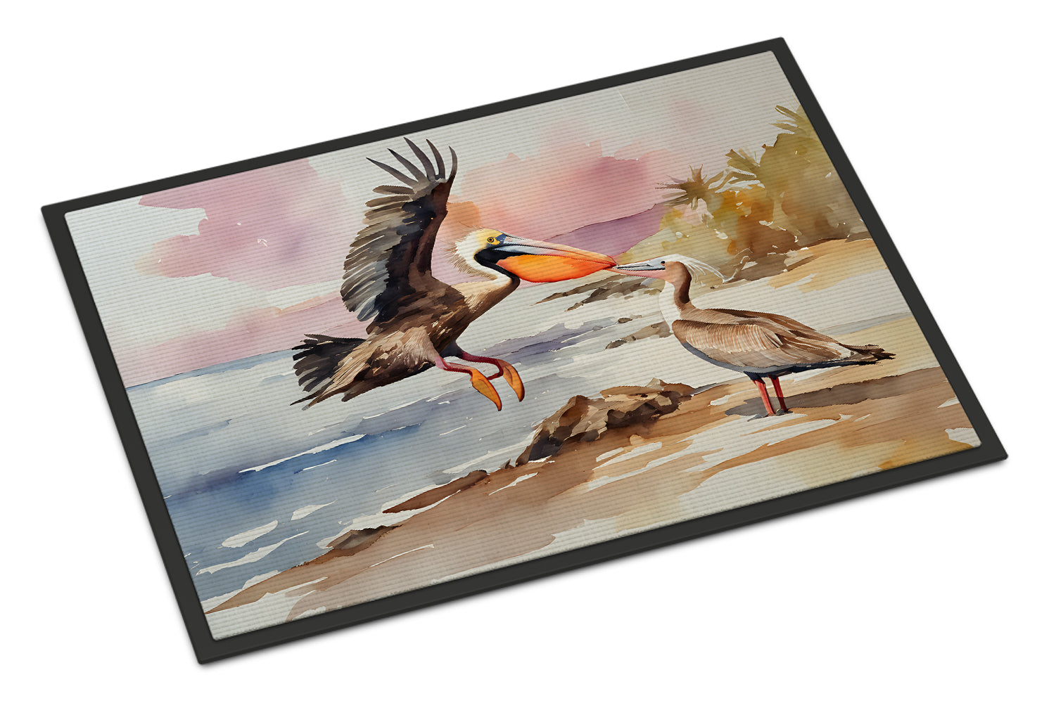 Pelican Doormat Indoor Outdoor 18H X 27W Front Door Mat Rugs for Entryway, Non Slip Washable