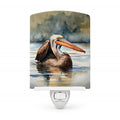 Pelican Ceramic Night Light Compact, UL-Certified, Ideal for Bedroom, Bathroom, Nursery, Hallway, Kitchen, 6x4x3, Multicolor