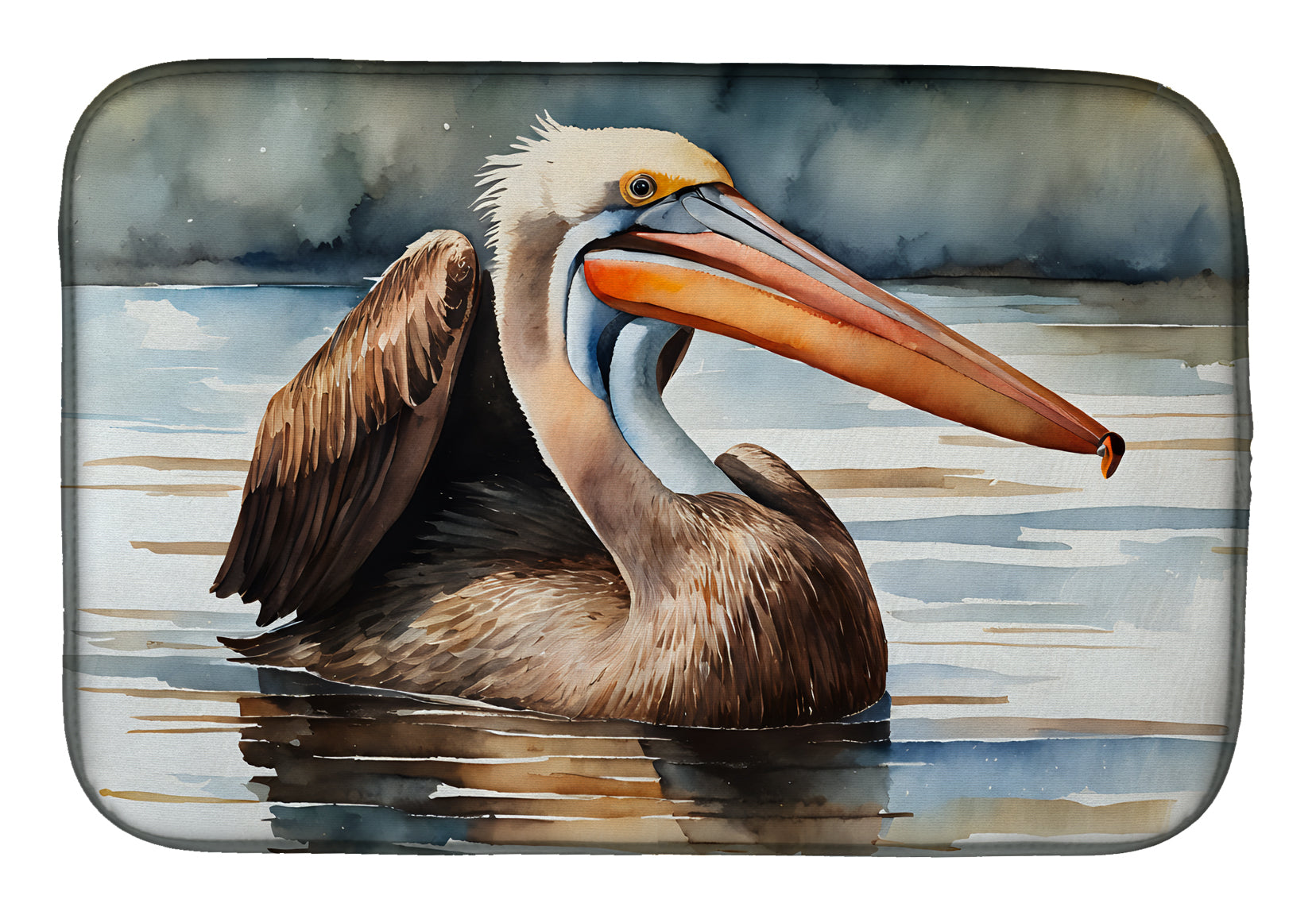 Pelican Dish Drying Mat Absorbent Dish Drying Mat Pad for Kitchen Counter Dish Drainer Mat for Countertop, 14 x 21", Multicolor