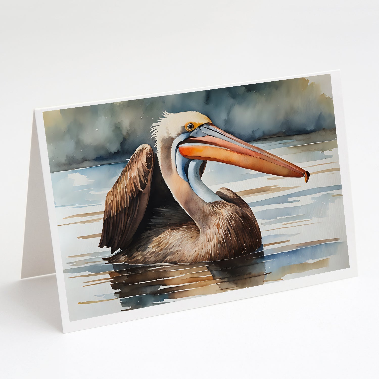 Pelican Greeting Cards Pack of 8 Blank Cards with Envelopes Whimsical A7 Size 5x7