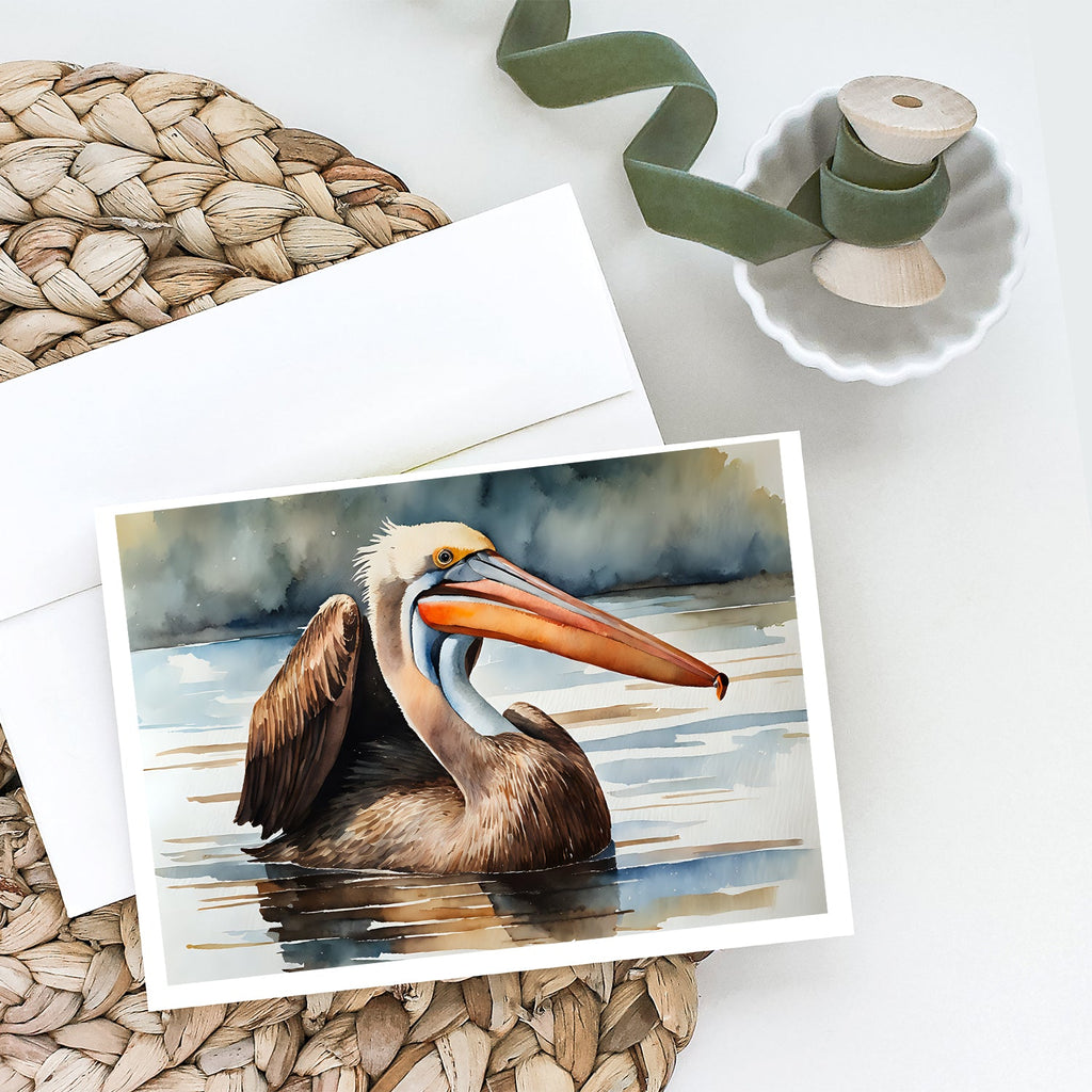 Pelican Greeting Cards Pack of 8 Blank Cards with Envelopes Whimsical A7 Size 5x7