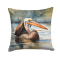 Pelican Decorative Throw Pillow 14x14 Indoor Outdoor Accent Cushion, Fabric Cover with Insert for Sofa, Bed, Porch & Living Room