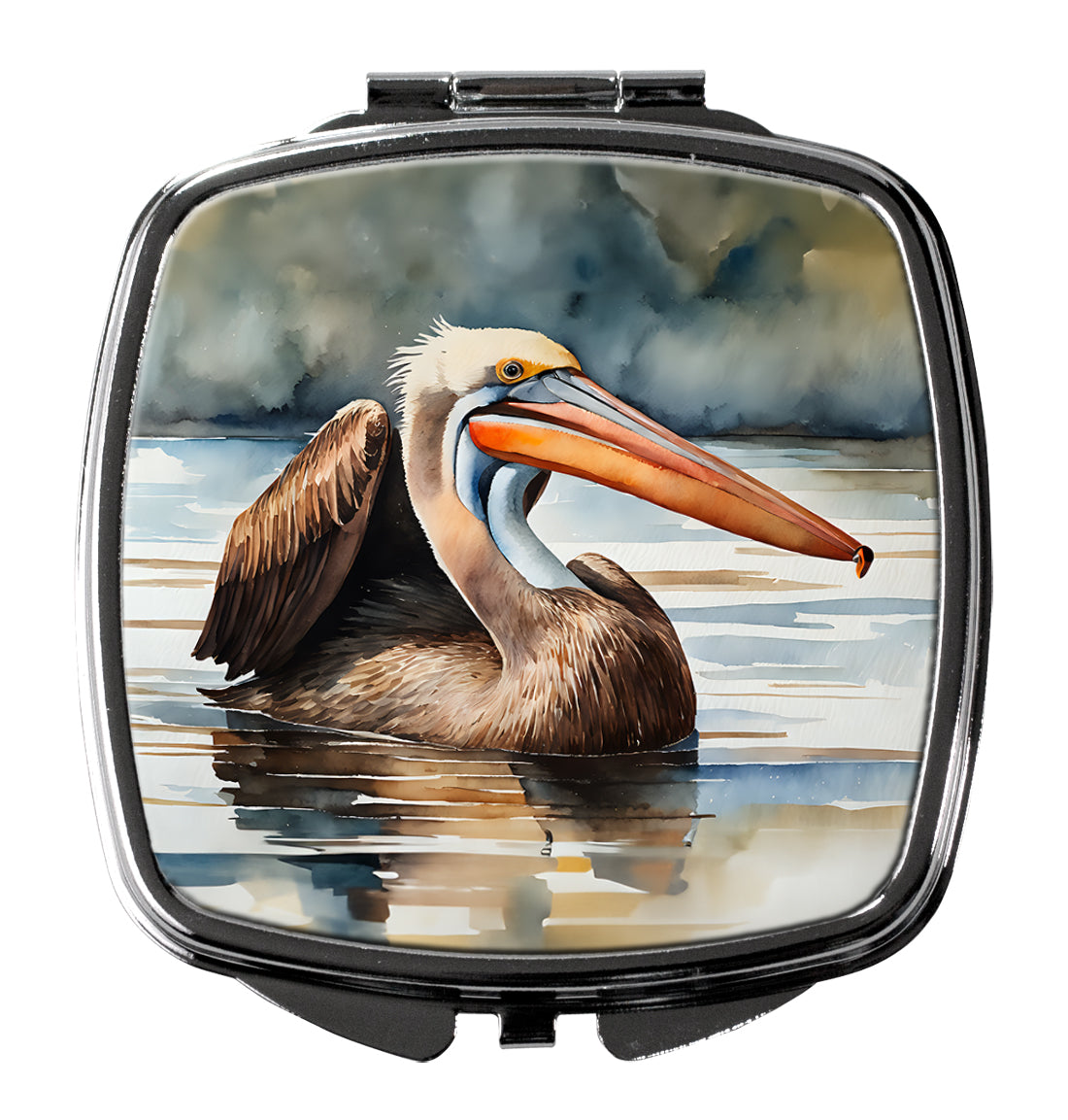 Pelican Compact Mirror Decorative Travel Makeup Mirror for Women Girls Gifts Pocket Makeup Mirror Folding Handheld