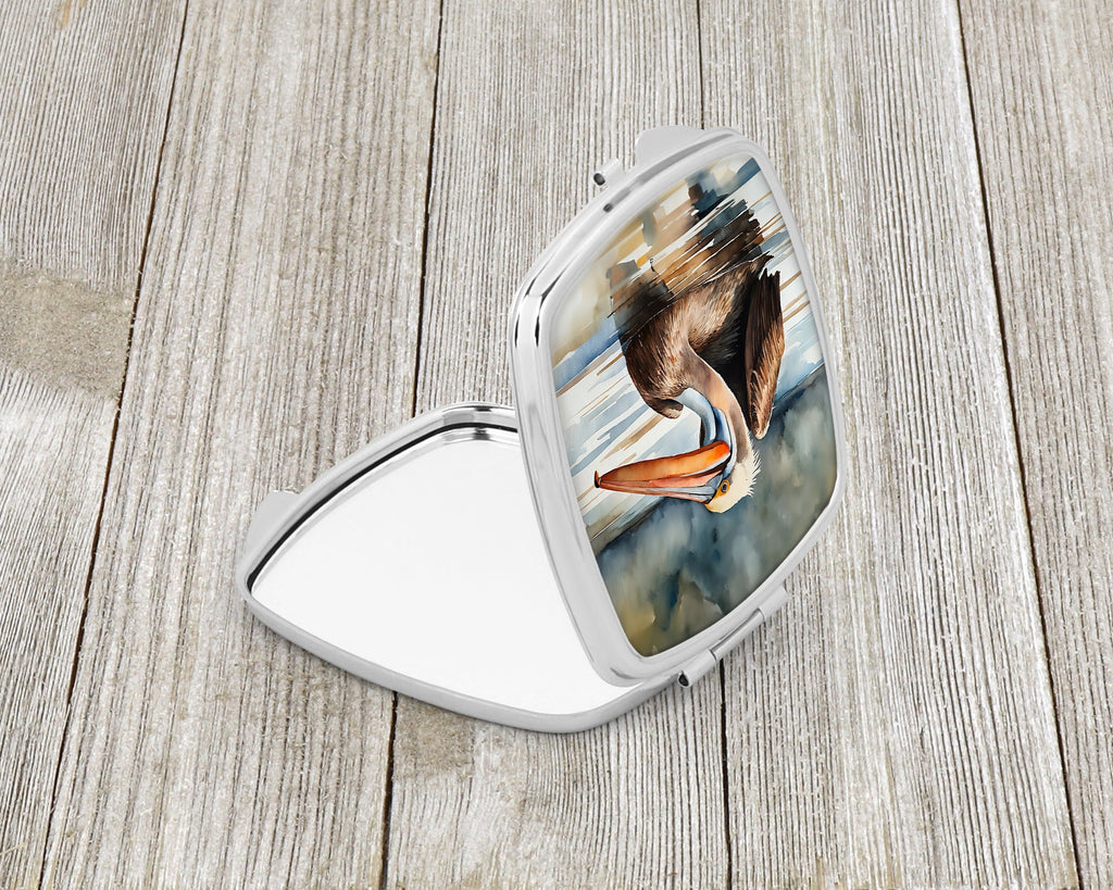Pelican Compact Mirror Decorative Travel Makeup Mirror for Women Girls Gifts Pocket Makeup Mirror Folding Handheld