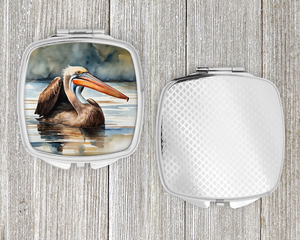 Pelican Compact Mirror Decorative Travel Makeup Mirror for Women Girls Gifts Pocket Makeup Mirror Folding Handheld