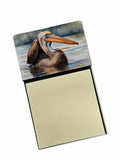 Pelican Watercolor Sticky Note Holder Refillable Dispenser Desk Accessory 3x3 Pad Gift