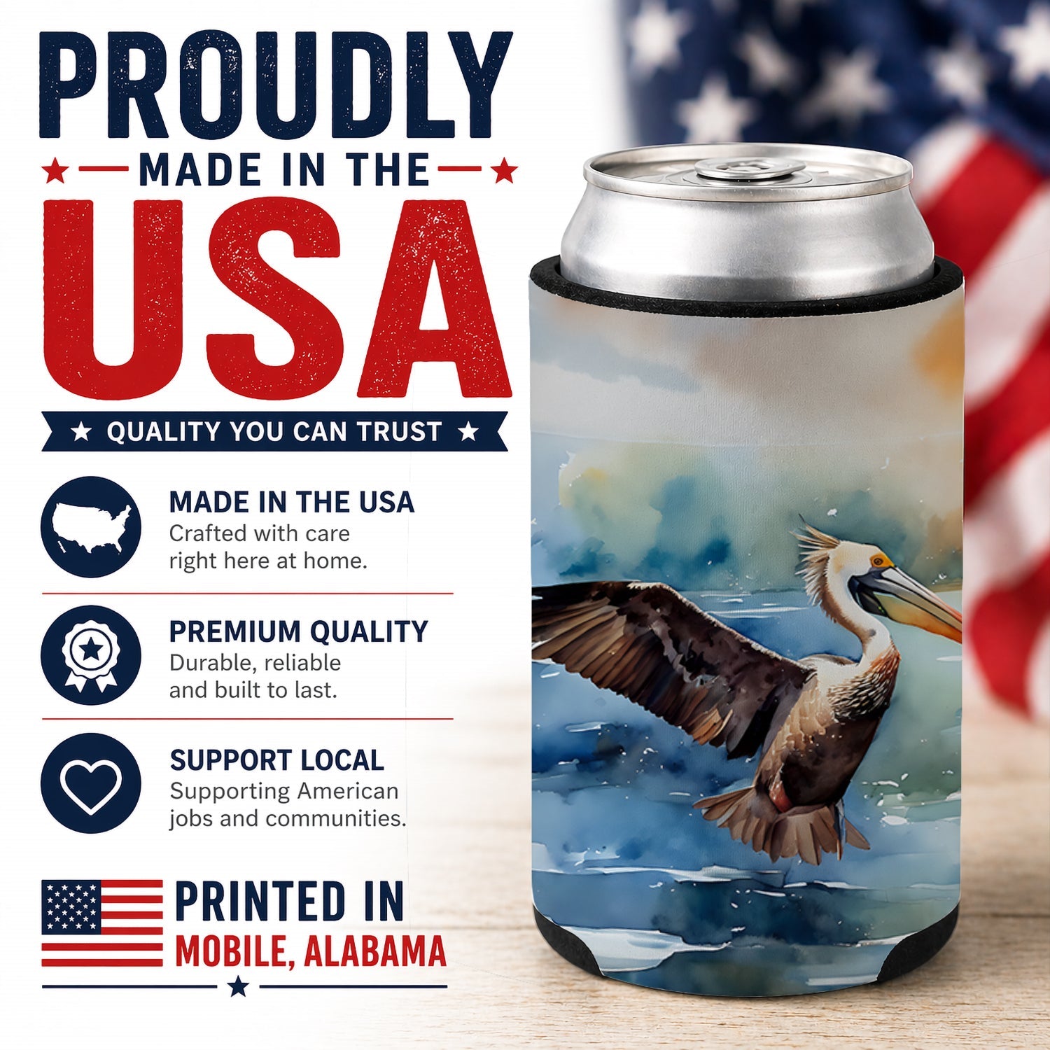 Pelican Can or Bottle Hugger Cooler Sleeve for Standard 12 oz Cans, Insulated Foam Beer & Soda Can Hugger Reusable