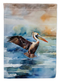 Pelican House Flag 28x40 Porch Sleeve Pole Decorative Outside Yard Banner Artwork Wall Hanging, Polyester